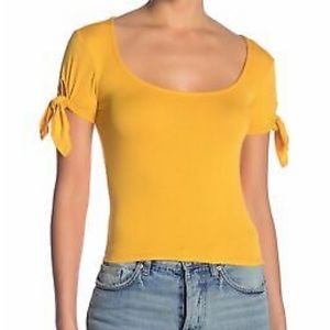 HIATUS From Nordstrom Scoop Neck Tie Sleeve Top  M